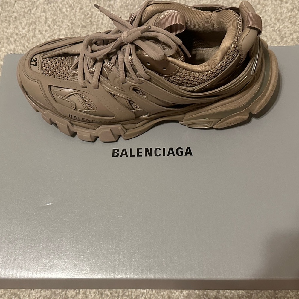 Balenciaga Track Recycled Sole in Dark Beige